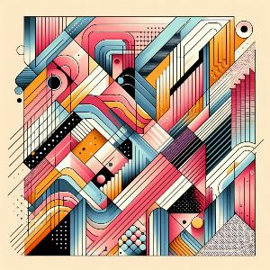 colorful abstract art poster with geometric shapes (30)